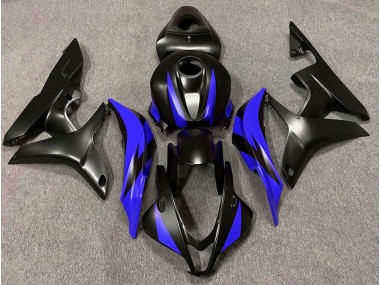 Matte Black & Blue Design 2007-2008 Honda CBR600RR Motorcycle Fairing