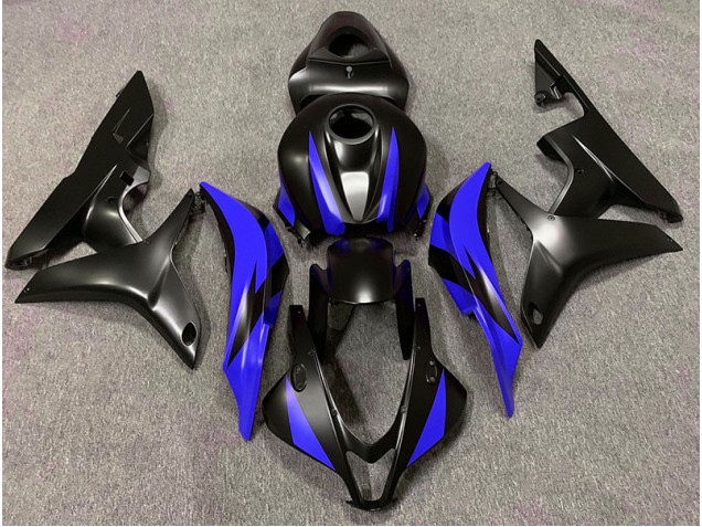 Matte Black & Blue Design 2007-2008 Honda CBR600RR Motorcycle Fairing