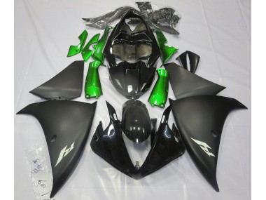 Matte Black & Green 2009-2011 Yamaha R1 Motorcycle Fairing