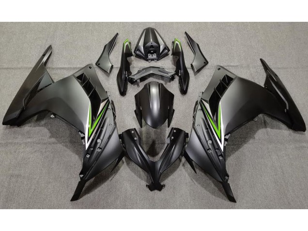 Matte Black & Green 2013-2018 Kawasaki Ninja 300 Motorcycle Fairing