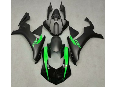 Matte Black & Green 2015-2019 Yamaha R1 Motorcycle Fairing