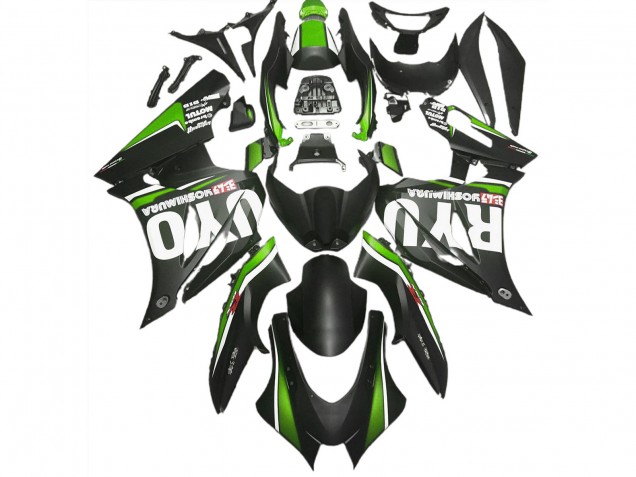 Matte Black & Green 2017-2023 Suzuki GSXR 1000 Motorcycle Fairing