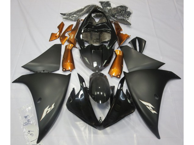 Matte Black & Orange 2009-2011 Yamaha R1 Motorcycle Fairing