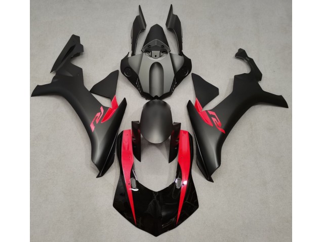 Matte Black & Pearl Red 2015-2019 Yamaha R1 Motorcycle Fairing