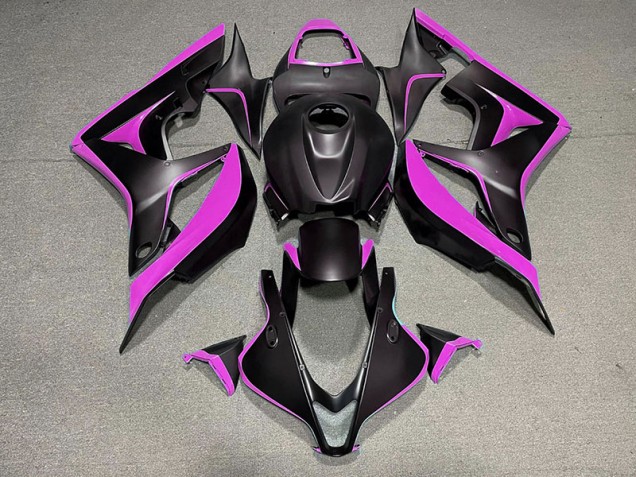 Matte Black & Pink 2007-2008 Honda CBR600RR Motorcycle Fairing