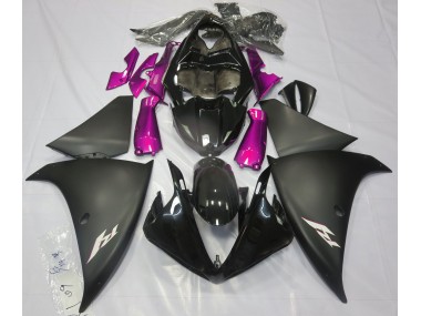 Matte Black & Pink 2009-2011 Yamaha R1 Motorcycle Fairing