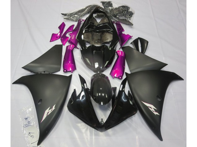 Matte Black & Pink 2009-2011 Yamaha R1 Motorcycle Fairing