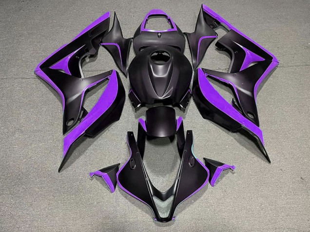 Matte Black & Purple 2007-2008 Honda CBR600RR Motorcycle Fairing