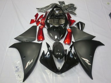 Matte Black Red 2012-2014 Yamaha R1 Motorcycle Fairing