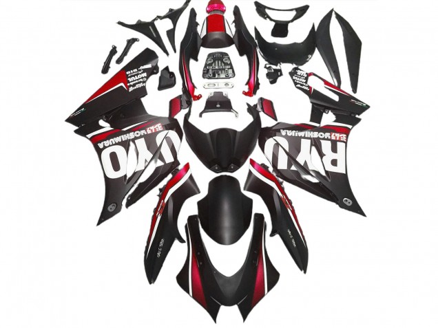 Matte Black & Red 2017-2023 Suzuki GSXR 1000 Motorcycle Fairing