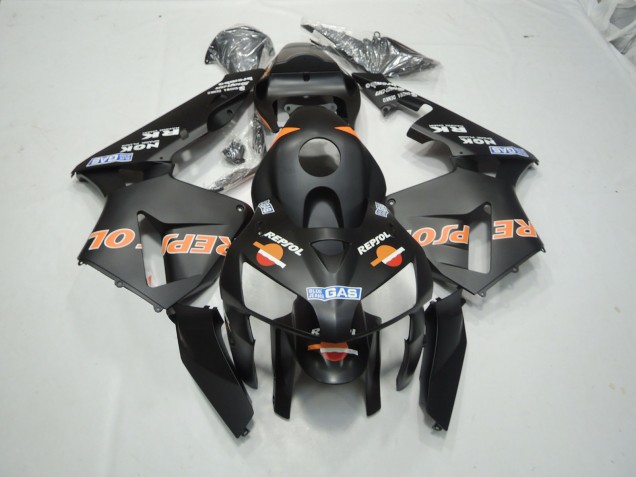 Matte Black Repsol 2003-2004 Honda CBR600RR Motorcycle Fairing