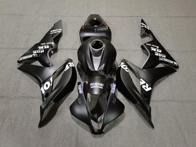 Matte Black Repsol 2007-2008 Honda CBR600RR Motorcycle Fairing