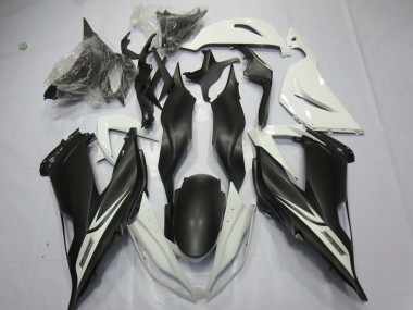 Matte Black White 2013-2018 Kawasaki ZX6R Motorcycle Fairing