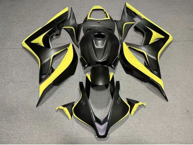 Matte Black & Yellow 2007-2008 Honda CBR600RR Motorcycle Fairing