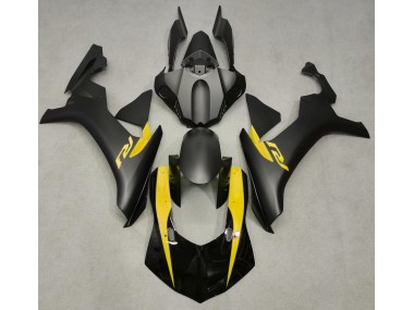 Matte Black & Yellow 2015-2019 Yamaha R1 Motorcycle Fairing