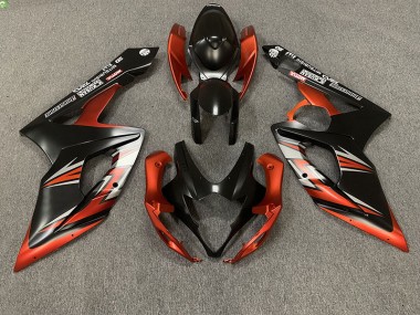 Matte Black and Orange 2005-2006 Suzuki GSXR 1000 Motorcycle Fairing