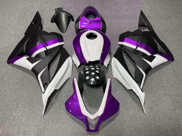 Matte Black and Purple Star 2009-2012 Honda CBR600RR Motorcycle Fairing