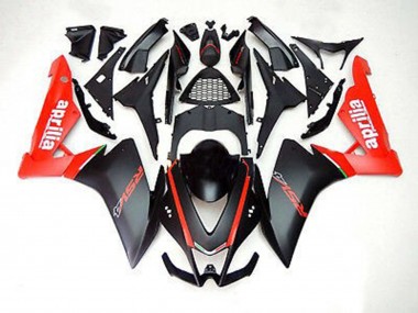 Matte Black and Red 2012-2015 Aprilia RS4 125 Motorcycle Fairing