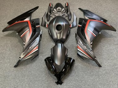 Matte Black and Red 2013-2018 Kawasaki Ninja 300 Motorcycle Fairing