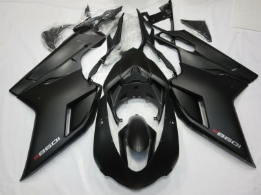 Matte Black with Red 2007-2014 Ducati Ducati 848 1098 1198 Motorcycle Fairing