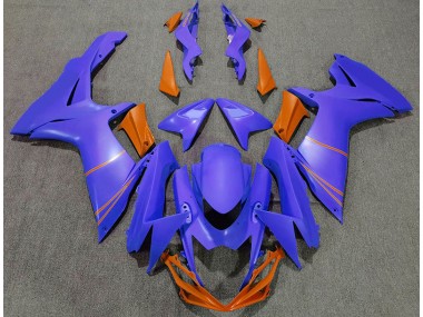 Matte Ocean Blue & Orange 2011-2024 Suzuki GSXR 600-750 Motorcycle Fairing