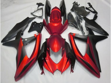 Matte Red No R 2008-2010 Suzuki GSXR 600-750 Motorcycle Fairing