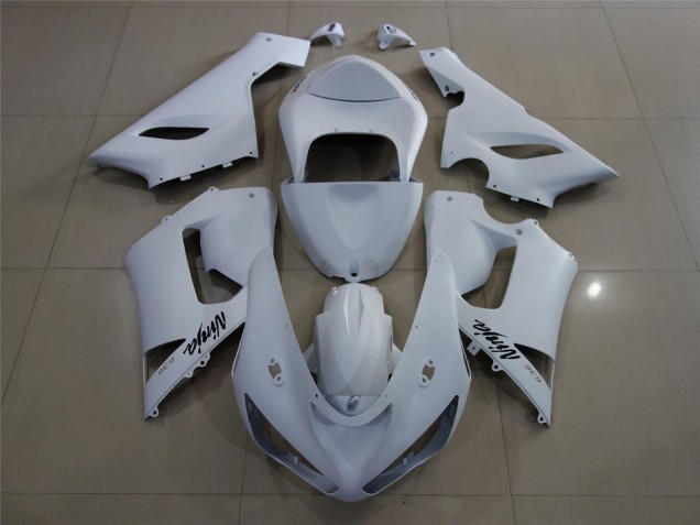 Matte White 2005-2006 Kawasaki ZX6R Motorcycle Fairing