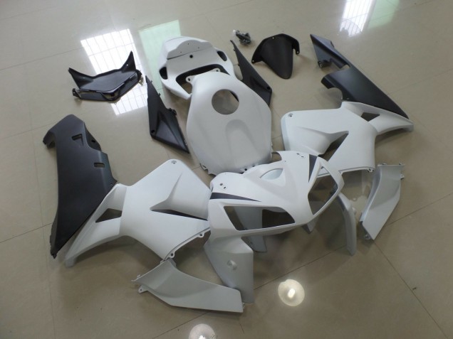 Matte White and Black 2005-2006 Honda CBR600RR Motorcycle Fairing