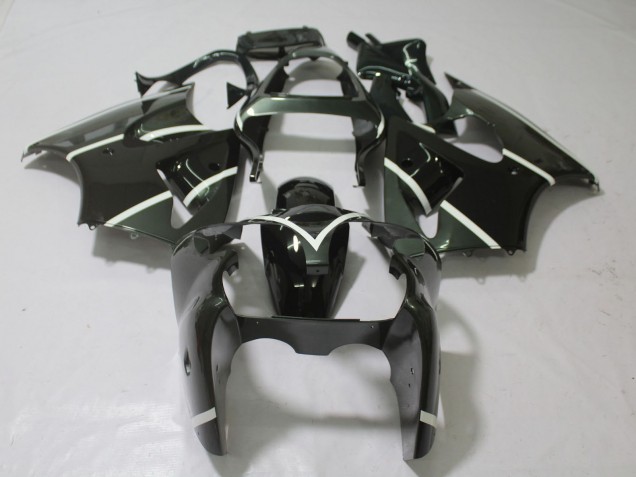 Metallic Grey & Black 2000-2002 Kawasaki ZX6R Motorcycle Fairing