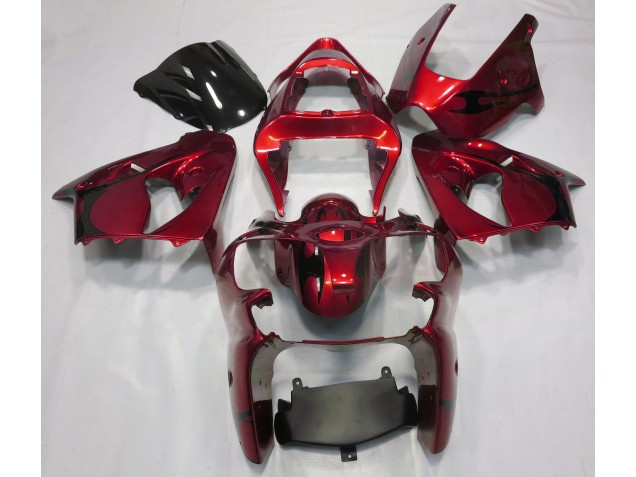 Metallic Red 2000-2002 Kawasaki ZX6R Motorcycle Fairing