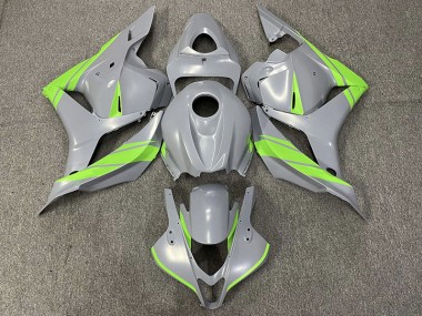 Nardo Grey and Green 2009-2012 Honda CBR600RR Motorcycle Fairing