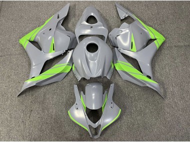 Nardo Grey and Green 2009-2012 Honda CBR600RR Motorcycle Fairing