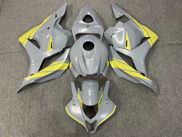 Nardo Grey and Yellow 2009-2012 Honda CBR600RR Motorcycle Fairing