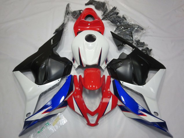 OEM Style Black White Red and Blue 2009-2012 Honda CBR600RR Motorcycle Fairing