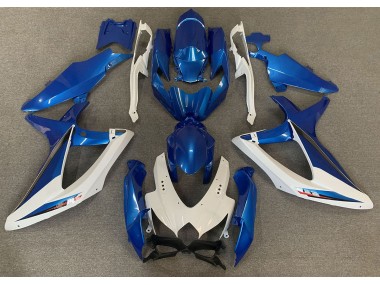 OEM Style Blue and White 2008-2010 Suzuki GSXR 600-750 Motorcycle Fairing