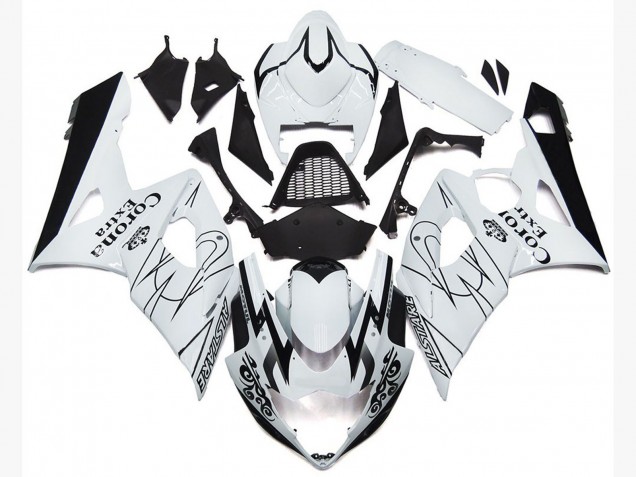 OEM White Corona Style 2005-2006 Suzuki GSXR 1000 Motorcycle Fairing