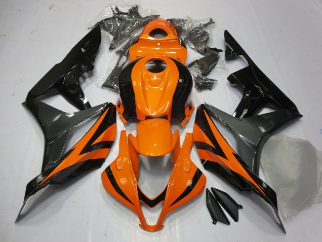 Orange Grey and Black 2007-2008 Honda CBR600RR Motorcycle Fairing