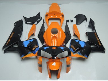 Orange and Black Splatter 2005-2006 Honda CBR600RR Motorcycle Fairing