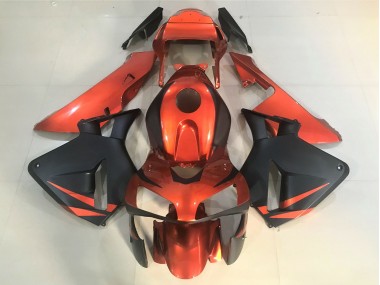 Orange and Matte Black 2003-2004 Honda CBR600RR Motorcycle Fairing