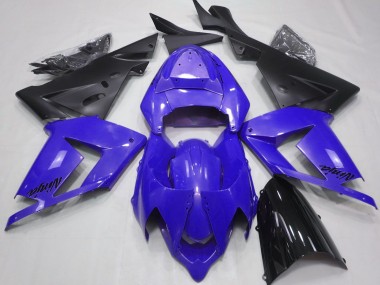 Pearl Blue & Black 2004-2005 Kawasaki ZX10R Motorcycle Fairing