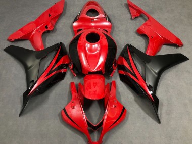 Pearl Red & Black 2007-2008 Honda CBR600RR Motorcycle Fairing