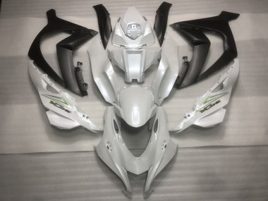 Pearl White and Green 2016-2019 Kawasaki ZX10R Motorcycle Fairing