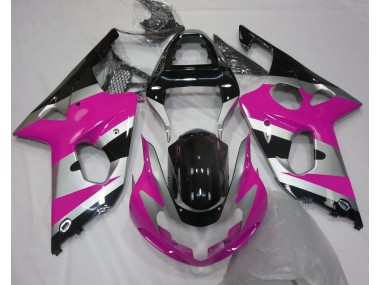 Pink Silver OEM Style 2000-2002 Suzuki GSXR 1000 Motorcycle Fairing