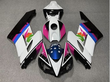 Pink and Blue Flag 2004-2005 Honda CBR1000RR Motorcycle Fairing