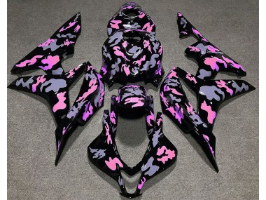 Pink and Grey Camouflage 2007-2008 Honda CBR600RR Motorcycle Fairing