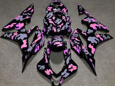 Pink and Grey Camouflage 2007-2008 Honda CBR600RR Motorcycle Fairing