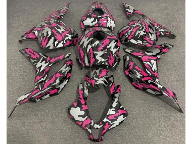 Pink and Silver Camo 2009-2012 Honda CBR600RR Motorcycle Fairing