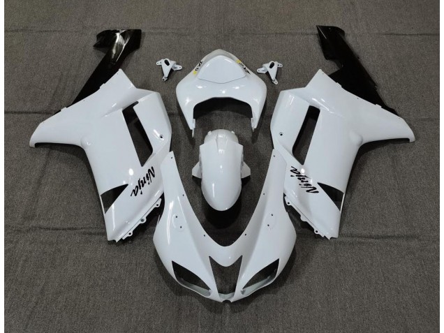 Plain White Gloss 2007-2008 Kawasaki ZX6R Motorcycle Fairing