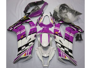 Purple Black and White 2011-2015 Kawasaki ZX10R Motorcycle Fairing