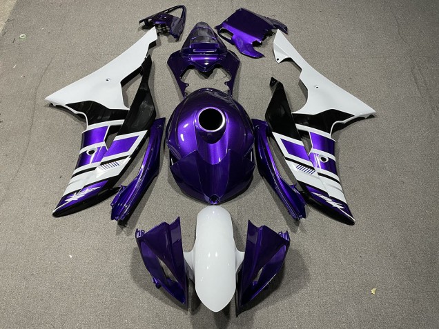 Purple Black and White OEM Style 2008-2016 Yamaha R6 Motorcycle Fairing